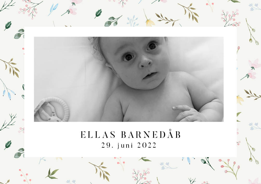 Dåbsinvitationer - Ella Barnedåb